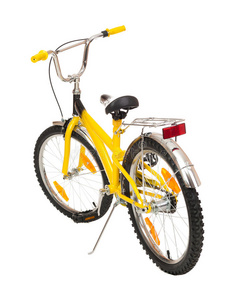 白色黄色自行车