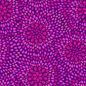 紫色无缝背景上的简单花朵轮廓图片