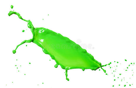 绿色液体飞溅