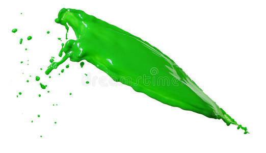 绿色液体飞溅