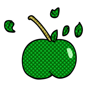 动画片涂鸦多汁苹果