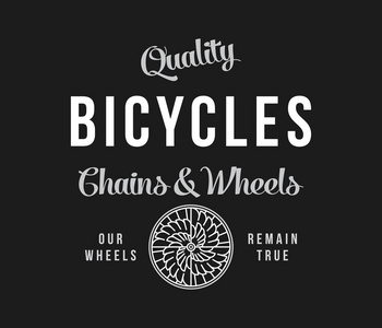 自行车链和车轮白色的黑色是关于骑自行车和发现美丽的地方