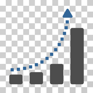 条形图趋势矢量图标