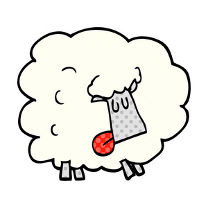 动画片涂鸦滑稽的绵羊