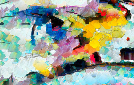 美术版画.印象派风格的抽象.现代超现实主义绘画.很好的墙壁装饰海报.