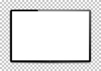 高清空白背景图电视,现代空白屏幕液晶,带领,在分离的背景下,时尚矢量