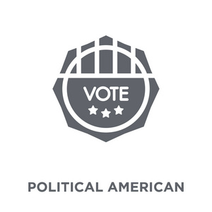 美国政治选举宣传徽章偶像。美国政治选举宣传徽章设计概念来自政治收藏。简单的元素向量例证在白色背景
