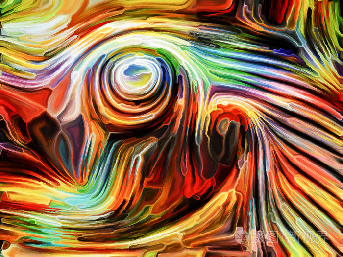 艺术抽象组成的想像力, 创造力和艺术主题画的彩绘玻璃图案