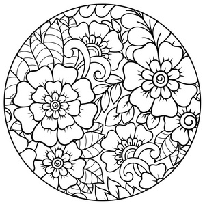 黑白手绘老虎图片