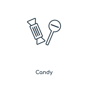 时尚设计风格的糖果图标。在白色背景上隔离的糖果图标。糖果矢量图标简单和现代平面符号为网站, 手机, 标志, 应用程序, ui。糖