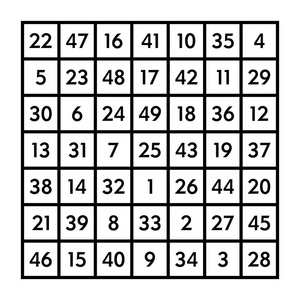 6 x 6 幻方与太阳的总和 111照片