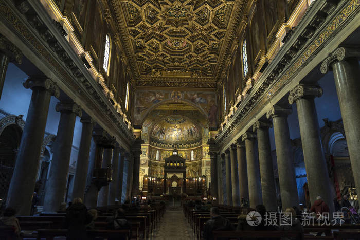 教会的圣塞西莉亚在特拉，罗马，意大利