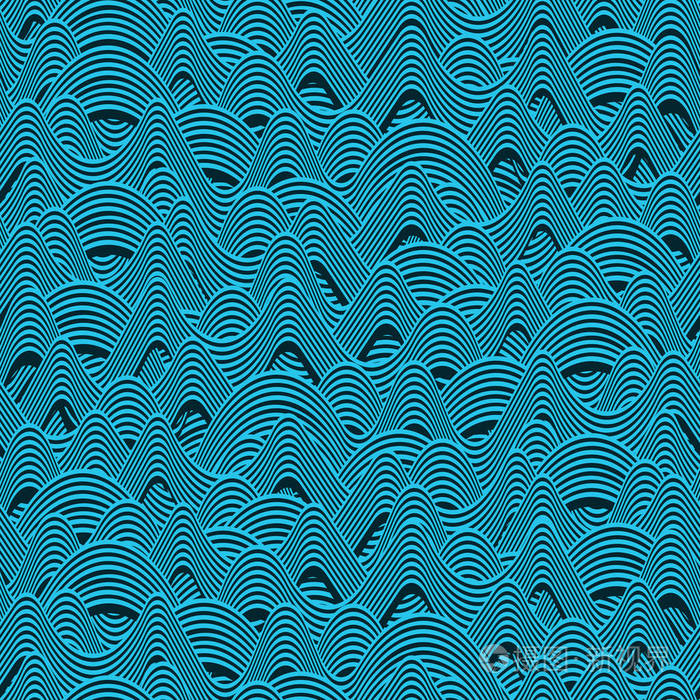 下载小样发票合同问题/举报蓝色装饰纹理矢量图案连续背景使用波状线