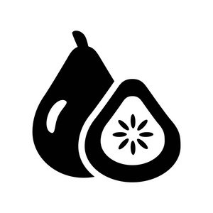 时尚无花果标志概念的白色背景从水果和蔬菜收藏.