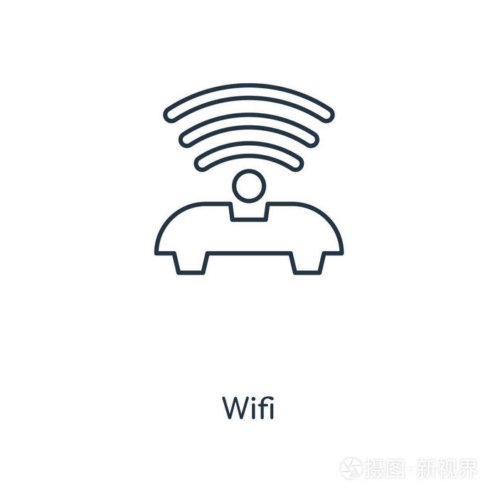 wifi 矢量图标简单和现代平面符号为网站, 移动, 标志, 应用程