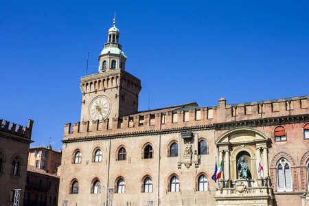Accursio 宫或宫殿, 位于意大利博洛尼亚的马焦雷广场, 曾经是城市的市政厅