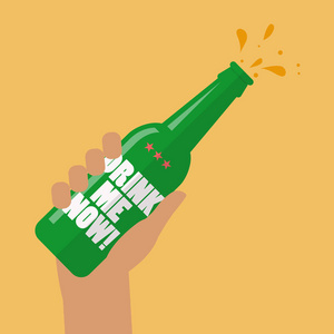 喝凉啤酒瓶图片-喝凉啤酒瓶素材-喝凉啤酒瓶插画-摄图新视界