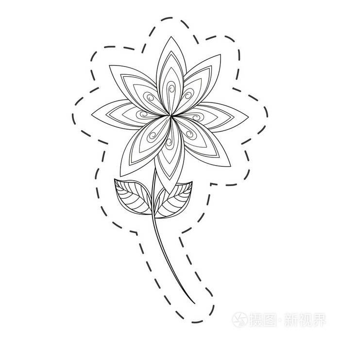 丁香花简笔画 手绘图图片