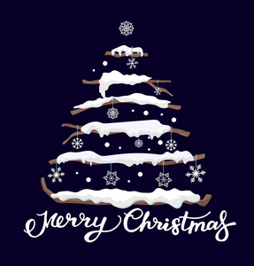 圣诞树模板横幅新的2019年快乐和快乐的圣诞节