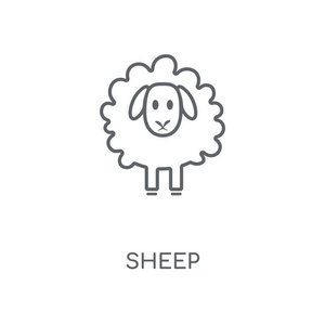 绵羊概念笔画符号设计.