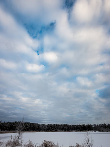 冬季冰冻乡村场景