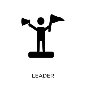 领导图标。从启动集合的领导符号设计。简单的元素向量例证在白色背景