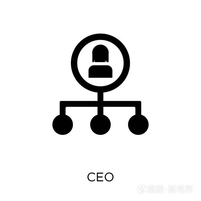 ceo 图标.ceo 符号设计从启动集合.简单的元素向量例证在白色背景