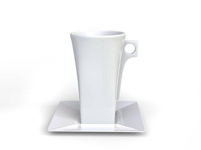 白色现代高咖啡杯子