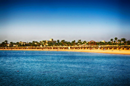 海滩在埃及作为非常好的背景