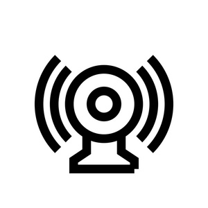 网络摄像头迷你线 图标照片