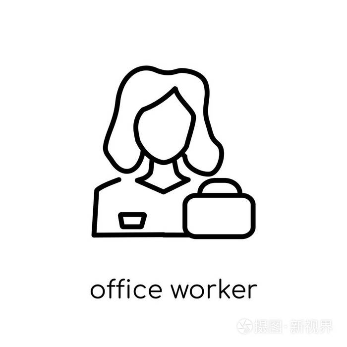 插画 "办公室工作人员" 图标.