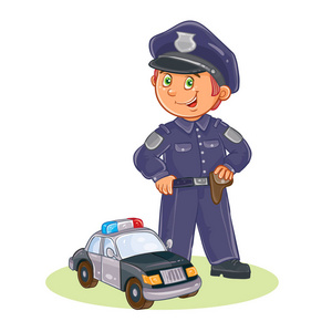 卡通职业孩子儿童向量组图人童年画家型男主厨生成器警察医生艺术家