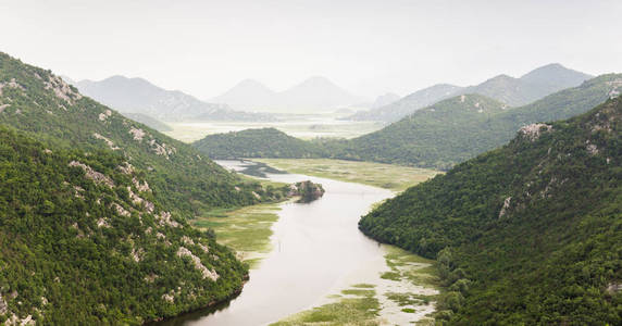 里耶卡 Crnojevica，斯卡达尔湖 黑山