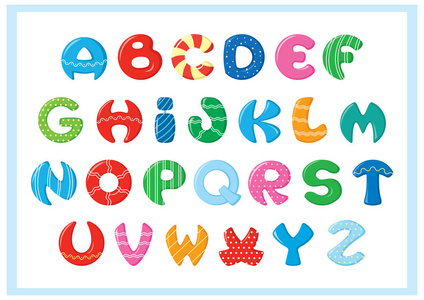 孩子们的的多彩字母表