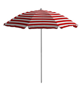 沙滩伞红色白色条纹