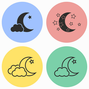 星星月亮图标图片