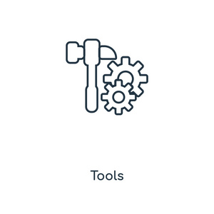 模具工时尚设计风格的工具图标.在白色背景上隔离的工具图标.