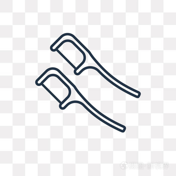 高品质线性牙线透明度概念可以使用网络和移动插画-正版商用图片0tt