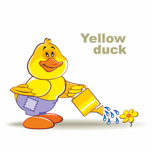 黄色鸭子哎呀表情包卡通图片