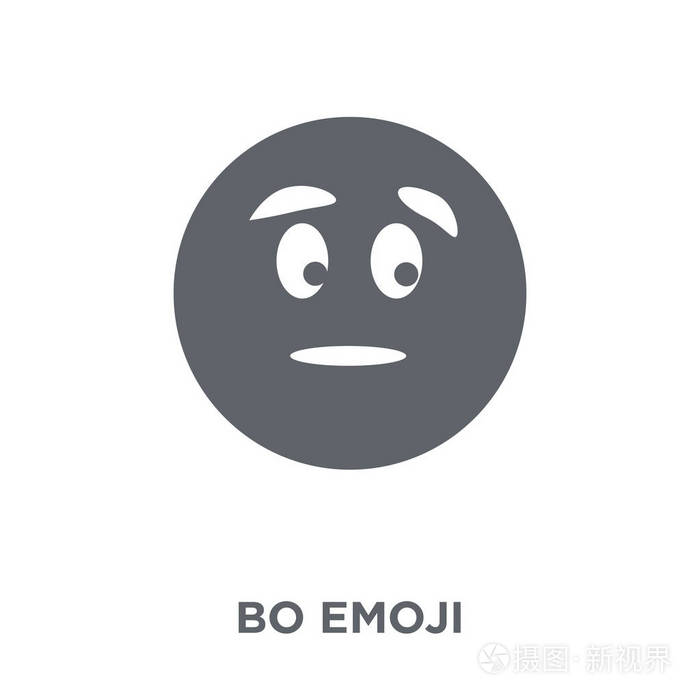 无聊的表情符号图标从表情符号收藏的无聊的表情符号设计概念简单的