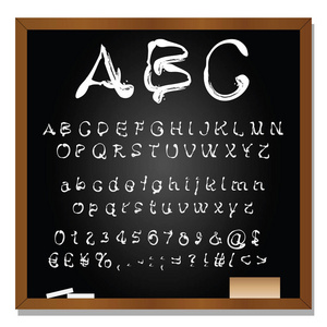 集或集合的手写体字母表