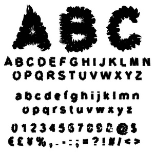 集或集合的手写体字母表