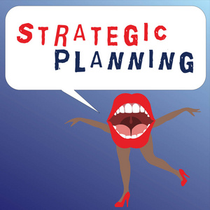 编写显示战略规划的说明。商业照片展示组织管理活动的优先级
