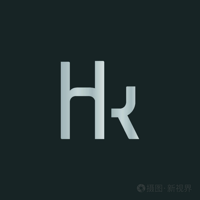 h与k字母标志设计