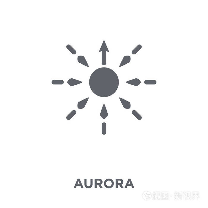 极光图标极光设计的概念从收藏简单的元素向量例证在白色背景