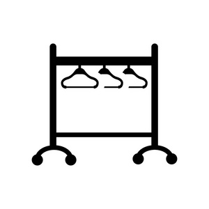 机架图标。时尚机架标志的概念上的白色背景从家具和家庭收藏。适用于 web 应用移动应用和打印媒体