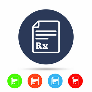医疗处方 Rx 图标集