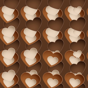 巧克力样式与甜食在形式心脏图片