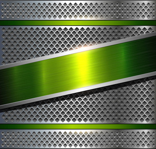 金属银背景金属银绿色照片