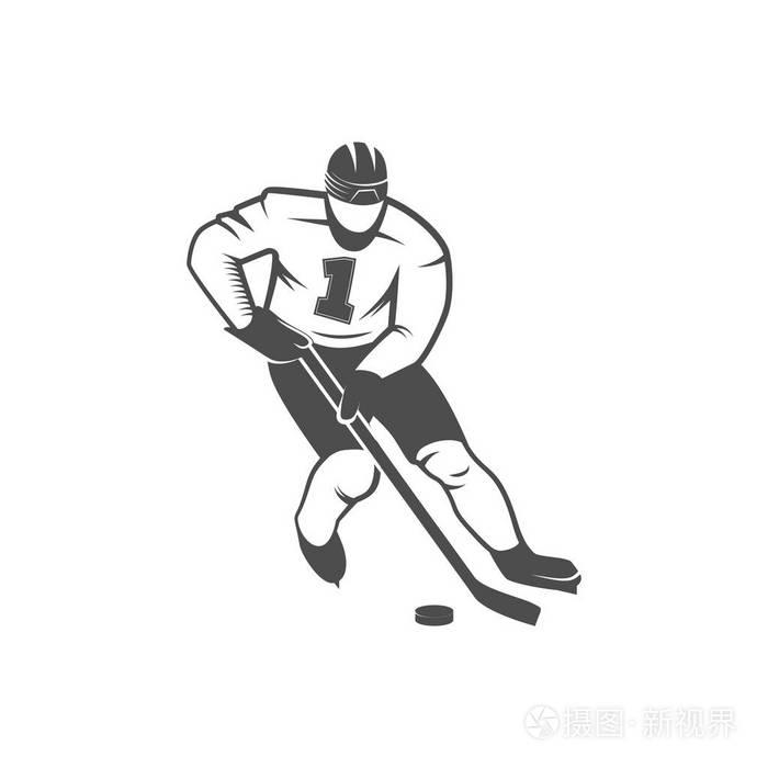 冰上曲棍球球员插画-正版商用图片0tubba-摄图新视界